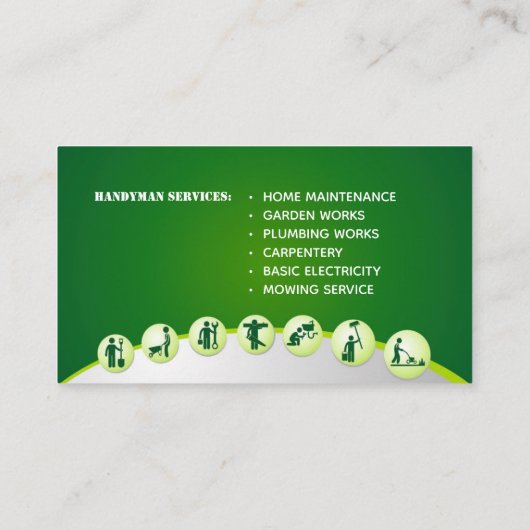 Handymandiensten Visitekaartje (Achterkant)