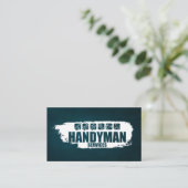 Handymandiensten witte verf en pictogrammen visitekaartje (Staand voorkant)