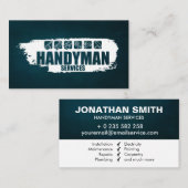 Handymandiensten witte verf en pictogrammen visitekaartje (Voorkant / Achterkant)