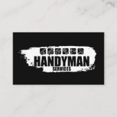 Handymandiensten witte verf en pictogrammen visitekaartje (Voorkant)