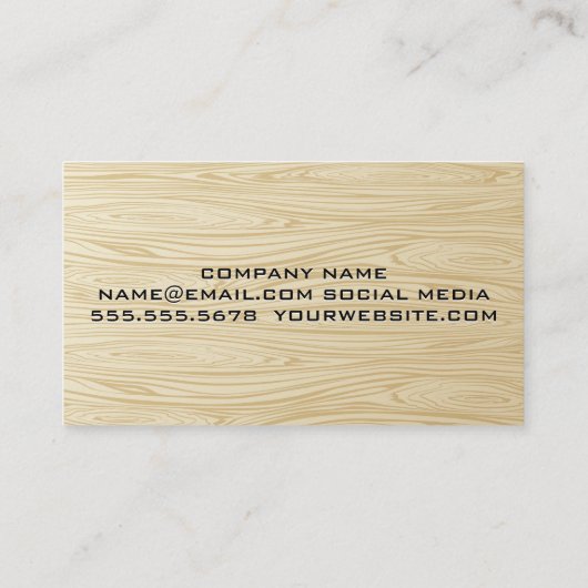 Handymanhardware tools | Houtkorrels Visitekaartje (Achterkant)