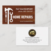 Handymaninstrumenten voor hout visitekaartje (Voorkant / Achterkant)