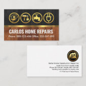 Handymaninstrumenten voor hout visitekaartje (Voorkant / Achterkant)