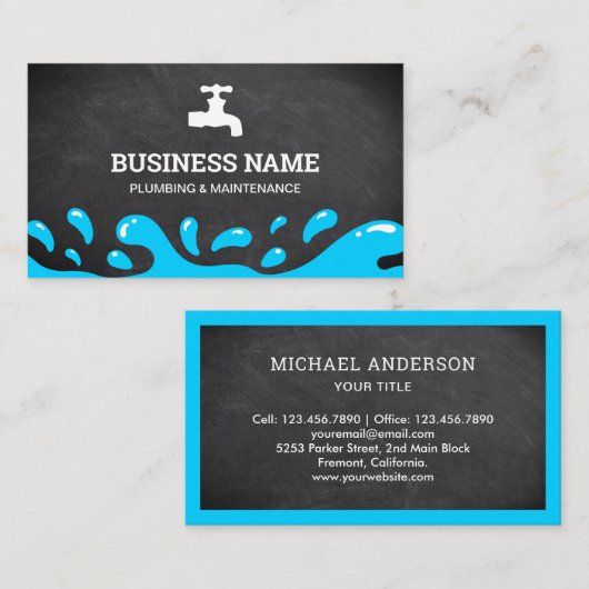 Handymannetjesstop waterkrap visitekaartje (Voorkant / Achterkant)