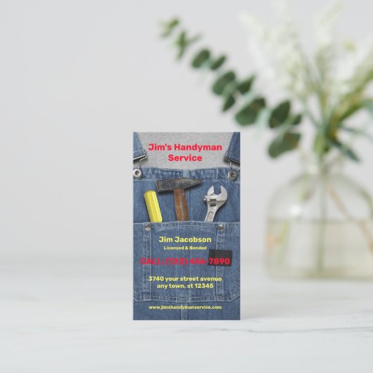 Handymanservice Visitekaartje (Staand voorkant)