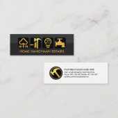 Handymantools van de Elegant Gold Contractor Mini Visitekaartje (Voorkant / Achterkant)