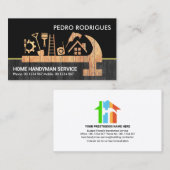 Handymantools voor houtlagen visitekaartje (Voorkant / Achterkant)