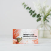 HandymanVisitekaartje - Putty Wall op zwart Visitekaartje (Staand voorkant)