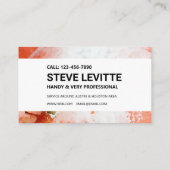 HandymanVisitekaartje - Putty Wall op zwart Visitekaartje (Achterkant)