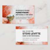 HandymanVisitekaartje - Putty Wall op zwart Visitekaartje (Voorkant / Achterkant)