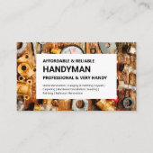 HandymanVisitekaartje - Robuuste leidingwerktuigen Visitekaartje (Voorkant)