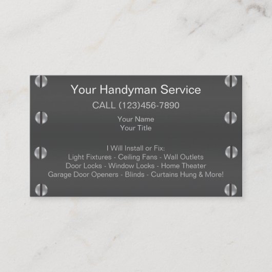 HandymanVisitekaartjes Visitekaartje (Voorkant)