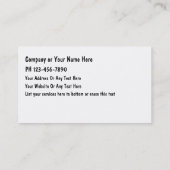 HandymanVisitekaartjes Visitekaartje (Achterkant)