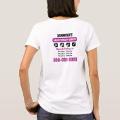 Handywoman Service Lichte Kleuren T-shirt (Achterkant)