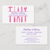 Handywoman Tools Minimalistisch Visitekaartje (Voorkant / Achterkant)