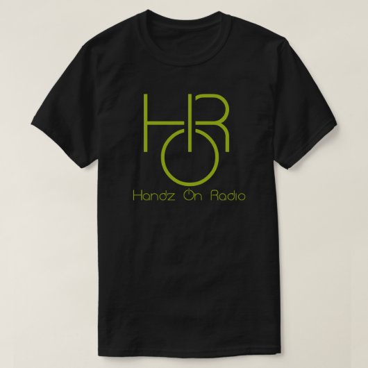 Handz on Radio Logo Black T-shirt met tekst (Design voorkant)