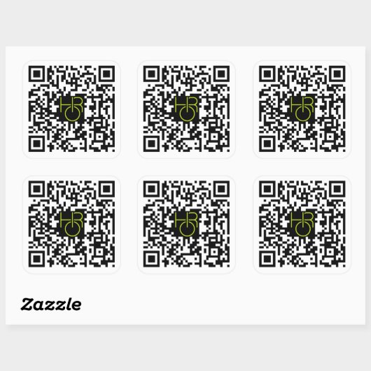Handz Op Radio QR Code Sticker met Logo (Vel)