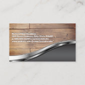 Handzaag | Houten Planken | Metalen Afwerking Visitekaartje (Achterkant)