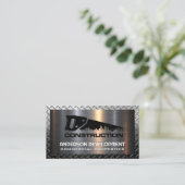 Handzaag Logo | Metaal Visitekaartje (Staand voorkant)