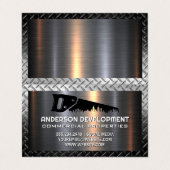 Handzaag Logo | Metaal Visitekaartje (Buitenkant ongevouwen)