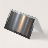 Handzaag Logo | Metaal Visitekaartje (Achterkant)