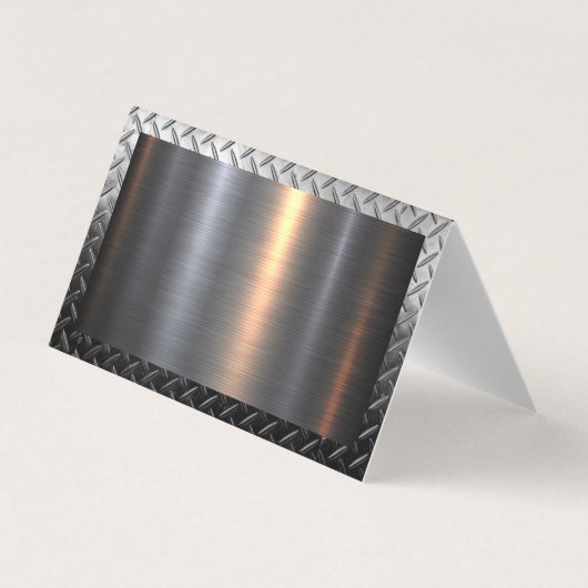 Handzaag Logo | Metaal Visitekaartje (Achterkant)