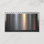 Handzaagconstructie Logo | Metallic Business Ca Visitekaartje (Achterkant)