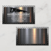 Handzaagconstructie Logo | Metallic Business Ca Visitekaartje (Voorkant / Achterkant)