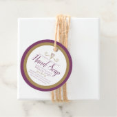 Handzeep ingrediënten paarse gouden product label (In situ)