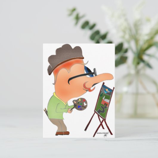 HANDzYMANS - Kunstenaar Briefkaart (Staand voorkant)