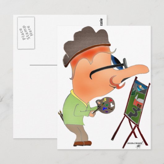 HANDzYMANS - Kunstenaar Briefkaart (Voorkant / Achterkant)
