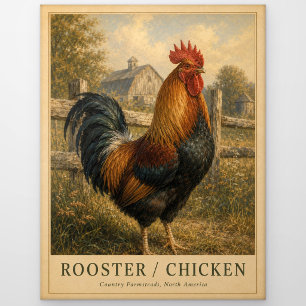 Hane Boerderij VINTAGE Briefkaart