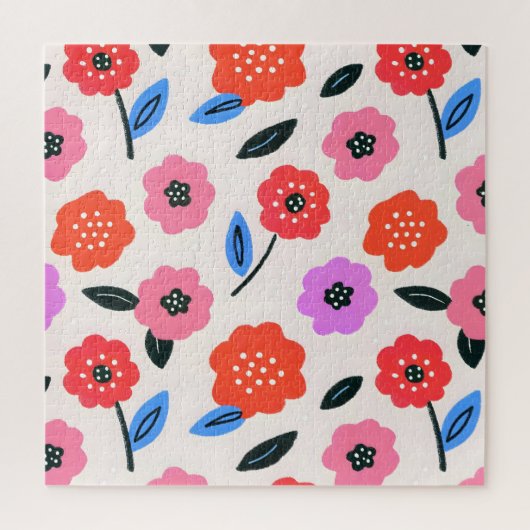 Hane tekening bloemenpatroon legpuzzel (Verticaal)