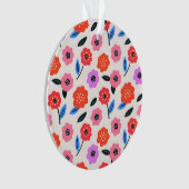 Hane tekening bloemenpatroon ornament (voorkant)