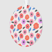 Hane tekening bloemenpatroon ornament (voorkant)