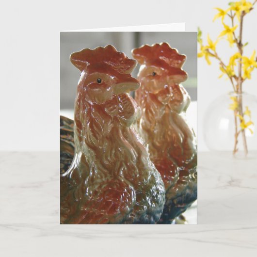 hanen, goedemorgen kaart (Gele Bloem)