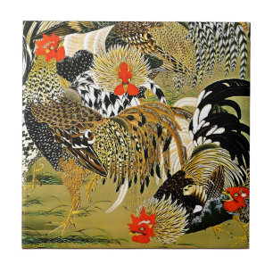Hanen Japanese Chickens Tegeltje