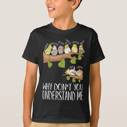 hanenparrot emoties grappig vogelontwerp t-shirt (Voorkant)