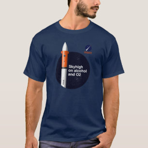 Hanes T-Shirt Sky high op alcohol en O2
