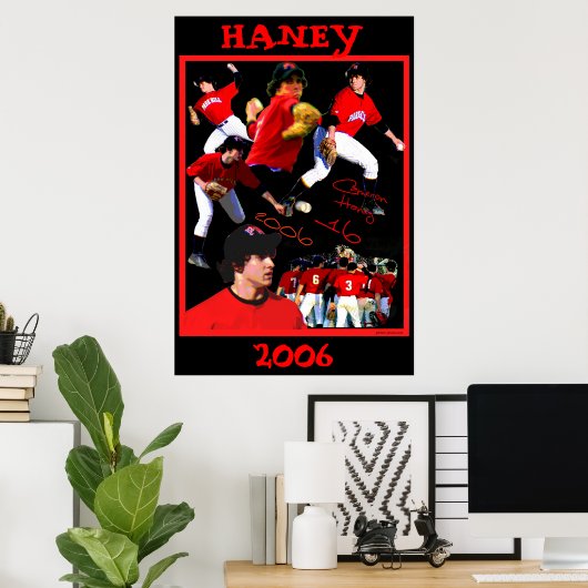 Haney Baseball Poster (Thuiskantoor)