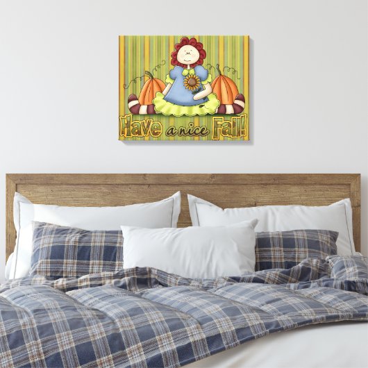 HANFall Wrapped Canvas Afdruk (Insitu (Slaapkamer))