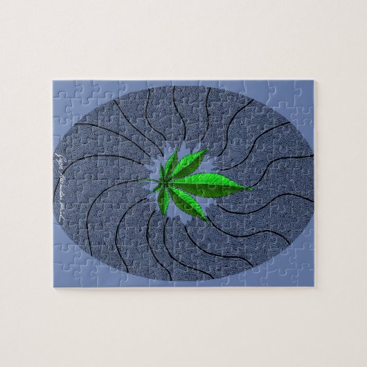 Hanfblatt 13 legpuzzel (Horizontaal)