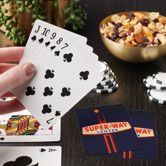 HANFORD, CALIFORNIA.  SUPER-WAY PLAYING CARDS. POKERKAARTEN (Insitu)