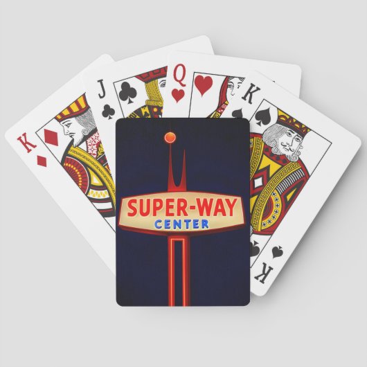 HANFORD, CALIFORNIA.  SUPER-WAY PLAYING CARDS. POKERKAARTEN (Achterkant)
