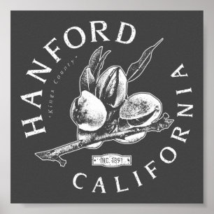 HANFORD KINGS CALIFORNIA VINTAGE - BOERDERIJ VAN A POSTER