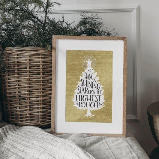 Hang a Shining Star Quote | Art Print