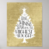 Hang a Shining Star Quote | Art Print (Voorkant)