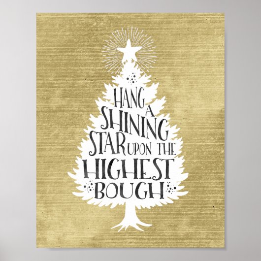 Hang a Shining Star Quote | Art Print (Voorkant)