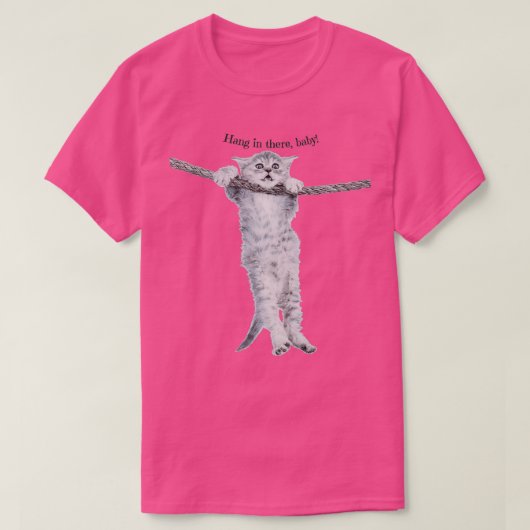 Hang daar baby hangen in het kat HANG. T-shirt (Design voorkant)