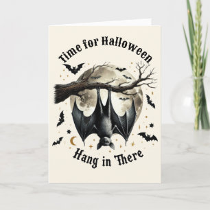 Hang daar  Bat Halloween Feestdagen Kaart
